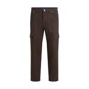 KARL LAGERFELD JEANS Kargo hlače temno rjava