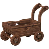 Homestar Dvignjena vrtna greda v obliki vozička 68x38x52 cm rjava