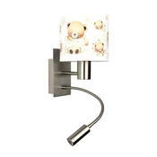 Brilagi - LED fleksibilna lampa BOBO 1xE27/25W/230V + LED/3W m. hrom/bela/medvedici