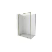 Mexen Kioto-F L tuš pregrada Walk-in z okvirjem 70 x 202 cm, prozorna 8 mm, zlata - 800-070-174-50-00