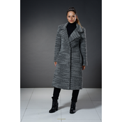 BOUCLÉ MODA Ženski kaput Pepito, Crno-beli