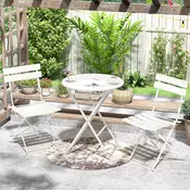 Alberg Retro beli bistro set 2 stolice + sto Loretto ( KLK035-WHITE )