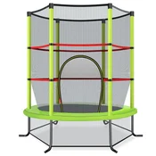 Costway Vrtna trampolin O165 cm z zaščitno mrežo in zeleno jekleno konstrukcijo