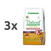 Natural Trainer Cat Sensitive Adult, raca - različna pakiranja 3 x 1,5 kg
