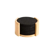 Coaster set for drinking glasses, 12 pieces, synthetic felt, 10 cm, Bl