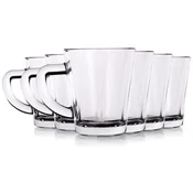 Northix Set 6 kozarčkov z ročaji za espresso, debelo steklo