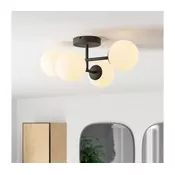 Eglo 902094 - LED kopalniški pritrjen lestenec CASTROVIDO 4xG9/4,2W/230V IP44 črna