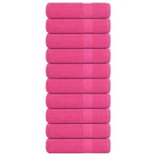 Vidaxl Brisače za tuširanje FROGN 10 kosov roza 70x140 cm 360 g/m2