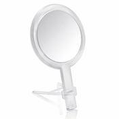 Generic 1X in 10X povečevalno reverzibilno ročno kozmetično ogledalo s stojalom, ročno kozmetično ogledalo, prozorno, (21127189)