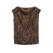 s.Oliver BLACK LABEL Top čokolada / črna
