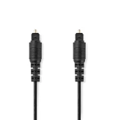 Nedis Optični avdio kabel | TosLink moški | TosLink moški | 2,00 m | Okrogla | PVC | Črna | Škatla