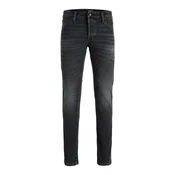 JACK & JONES Kavbojke JJIGlenn JJFox črn denim