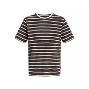 Jack & Jones Plus Majica JPRBLANOLAN  temno rjava / bela