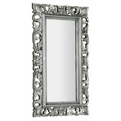Ogledalo z okvirjem SAMBLUNG, 40 x 70 cm, antično srebro - Srebrna - 24 - Masivni les - Sapho - 40.00 - Glamour - Ogledala v okvirju - 40x70 cm - 70.00