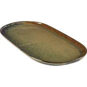 SERAX Surface L Krožnik 35,5x17 cm, indi siva (4 kos)