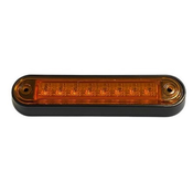 KAMAR LED stranska luč ORANŽNA, 0,8W, 8xLED, 12/24V, IP67, pritrditev z vijaki [L1313]