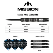 Steeldart puščice MISSION/Shaun McDonald/black