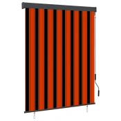 vidaXL Zunanje rolo senčilo 140×250 cm oranžno in rjavo