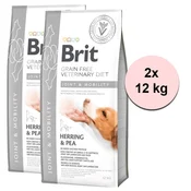 Brit Veterinary Diets GF dog Joint & Mobility 2 x 12 kg