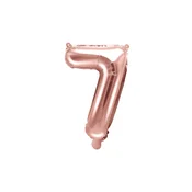 shumee Folija balon številka 7 roza zlata 35 cm