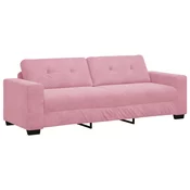 vidaXL vidaXL 3-sedežni kavč roza 180 cm iz žameta, (22054326)