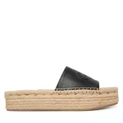 Espadrile Calvin Klein Flatf Espa Mule Lth Mg HW0HW03027 Črna
