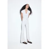 Stradivarius D74 Jeans Flare Slit White 36
