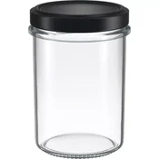 Weck Kozarec za vlaganje s črnim navojnim pokrovčkom 230 ml, komplet 2 kos., visok