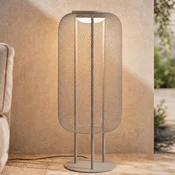 Lucande LED-zunanja stoječa svetilka Korvyn, kamnito siva, 80 cm, IP44 - Dizajn - Kovina