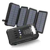 Solarni Power Bank 905-IE 20000 mAh sa LED lampom crni