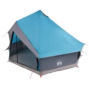 Vidaxl Tipi šotor s streho Modra 400 x 346 x 250 cm tafeta