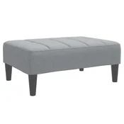 Vidaxl Stolček za noge svetlo siv 77x55x31 cm blago