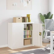 Vidaxl vidaXL Omara za dokumente bela 90x40x90 cm jeklo