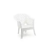 IPAE-PROGARDEN Baštenska fotelja Lario - bela 72 × 72 × 76 cm
