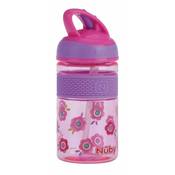 NUBY Sports boca 2u1 sa tvrdom preklopnom slamkom, 360 ml, roza, 3+