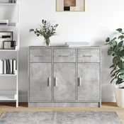 Vidaxl vidaXL Omarica betonsko siva 91x28x75 cm material na osnovi lesa