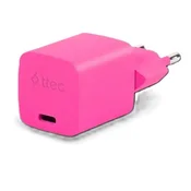 Punjac ttec – GAN 20W, USB-C/USB-C, ružicasti
