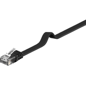 PremiumCord Ploski povezovalni kabel UTP RJ45-RJ45 CAT6 2m črn