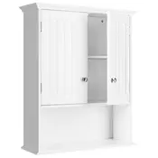 Northix Kopalniška stenska omarica 60 x 20 x 70,5 cm, Lesena, Bela