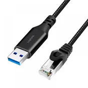 LOGILINK CU0401 Összekötőkábel USB-A 3.0 - LAN RJ45 1Gbps 1.5m crno