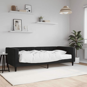 Dnevni krevet s madracem crni 90 x 200 cm baršunasti