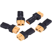 Battery Converter Adapter Connector Xt30 To Xt60 (Xt30 Male To Xt60 Female), 5 Pieces