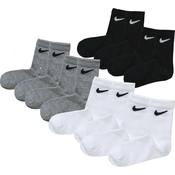 Nike Sportswear Nogavice, bela, siva, črna