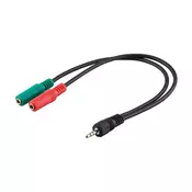 Kabl 3.5mm 4-pol M - 2x3.5mm ST F, 0.3m