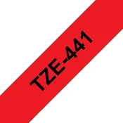 BROTHER Brother Tze-441 združljiv laminirani trak - 18 mm X 8 metrov črno/rdeč, (21405693)