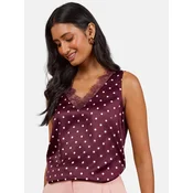 love & roses Top ciklama/bela