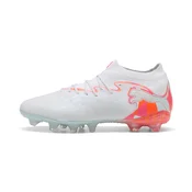 PUMA FUTURE 9 PRO BRILLIANCE FG/AG Football Boots Women, Shoes, White/Ultra Orange/Pink Alert, 42