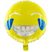 Folija balon z motivom emotikona - nasmeh, 45 cm