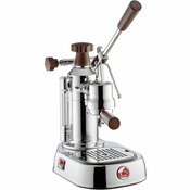 Poluga coffee stroj EUROPICCOLA LUSSO La Pavoni srebro, drvena drška