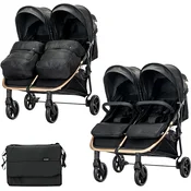 Djecja kolica za blizance Lorelli - Duo, Black